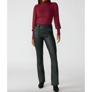 SANCTUARY Jeans Size 30 NEW Black Birdy Semi High Rise Flare Denim